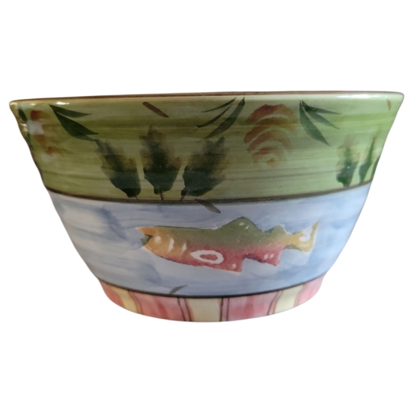 Vtg Home Trends Bella Ceramica Timberline Earthenware Coupe Soup Bowl - Picture 10 of 14